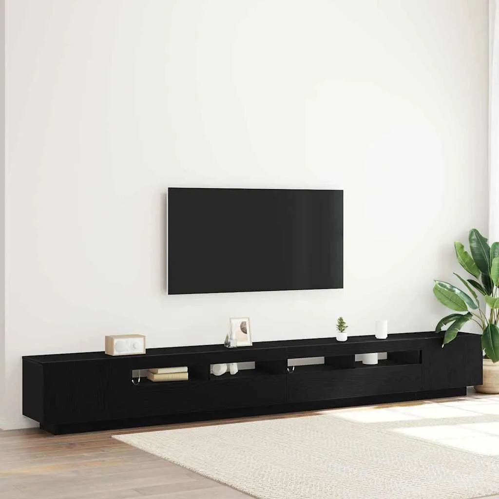 vidaXL Set TV komoda 3 kom. Crna Konstruirano drvo - Venlo