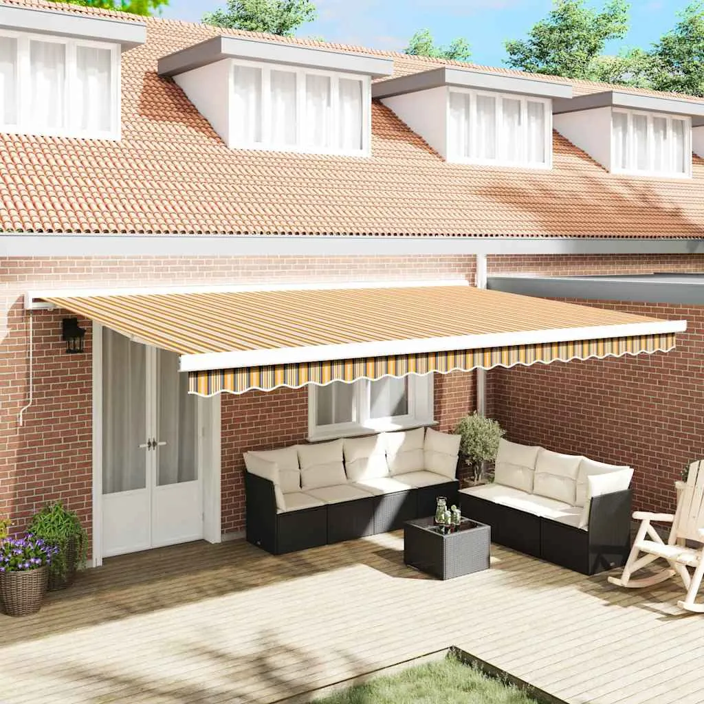 vidaXL Povlačivi tende Šareni 500 × 300 cm Platno i Aluminij - Venlo
