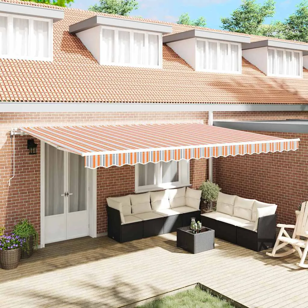vidaXL Povlačivi tende Šareni 500 x 300 x 165 cm Tkanina i Aluminij - Venlo