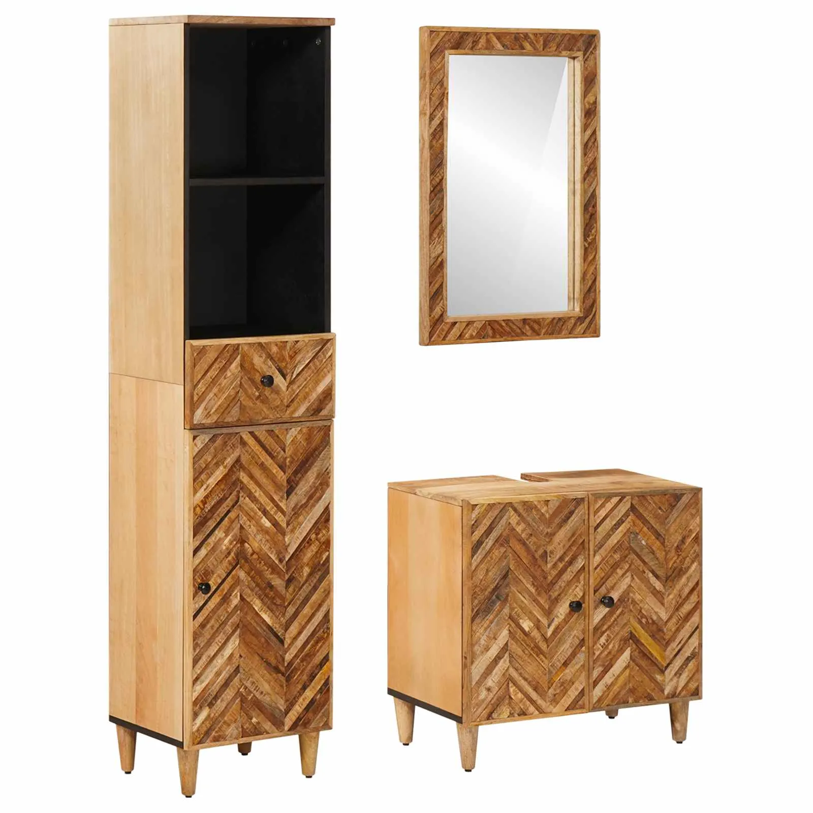 vidaXL Set ormarića za kupaonicu 3 kom. 62 x 33 x 58 cm - Venlo
