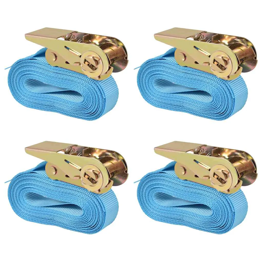 vidaXL Trake za Vezanje Tereta 4 kom 0,8 Tona 6mx25mm Plave - Venlo