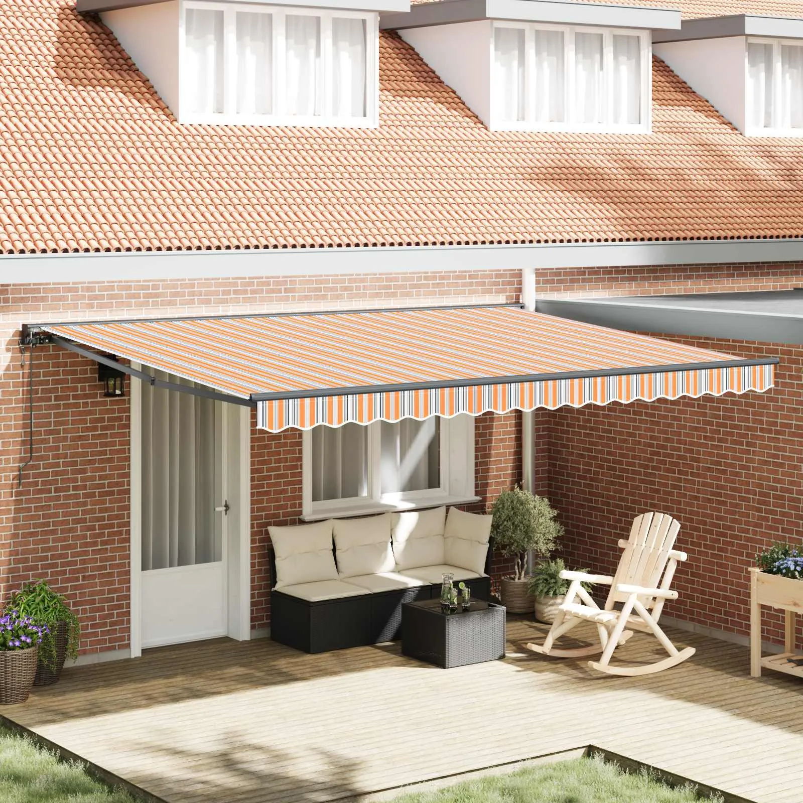 vidaXL Okvir tende Plava i Narančasta 450 × 300 cm - Venlo