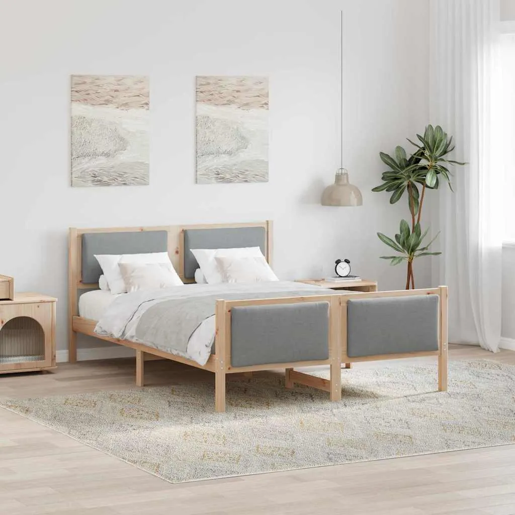 vidaXL Krevetna konstrukcija Svijetlo siva 160 x 200 cm tkanina - Venlo