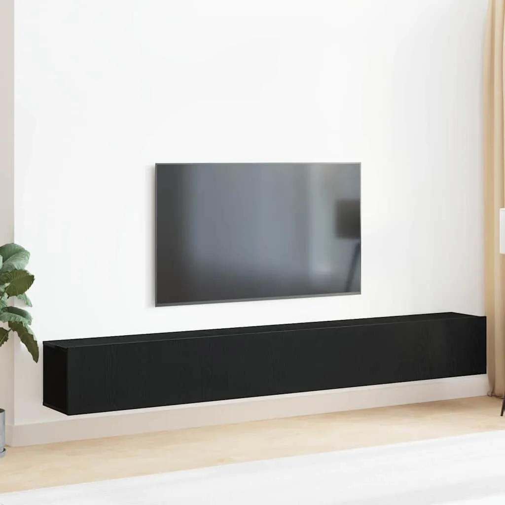 vidaXL Set TV komoda 3 kom. Crni hrast Konstruirano drvo - Venlo
