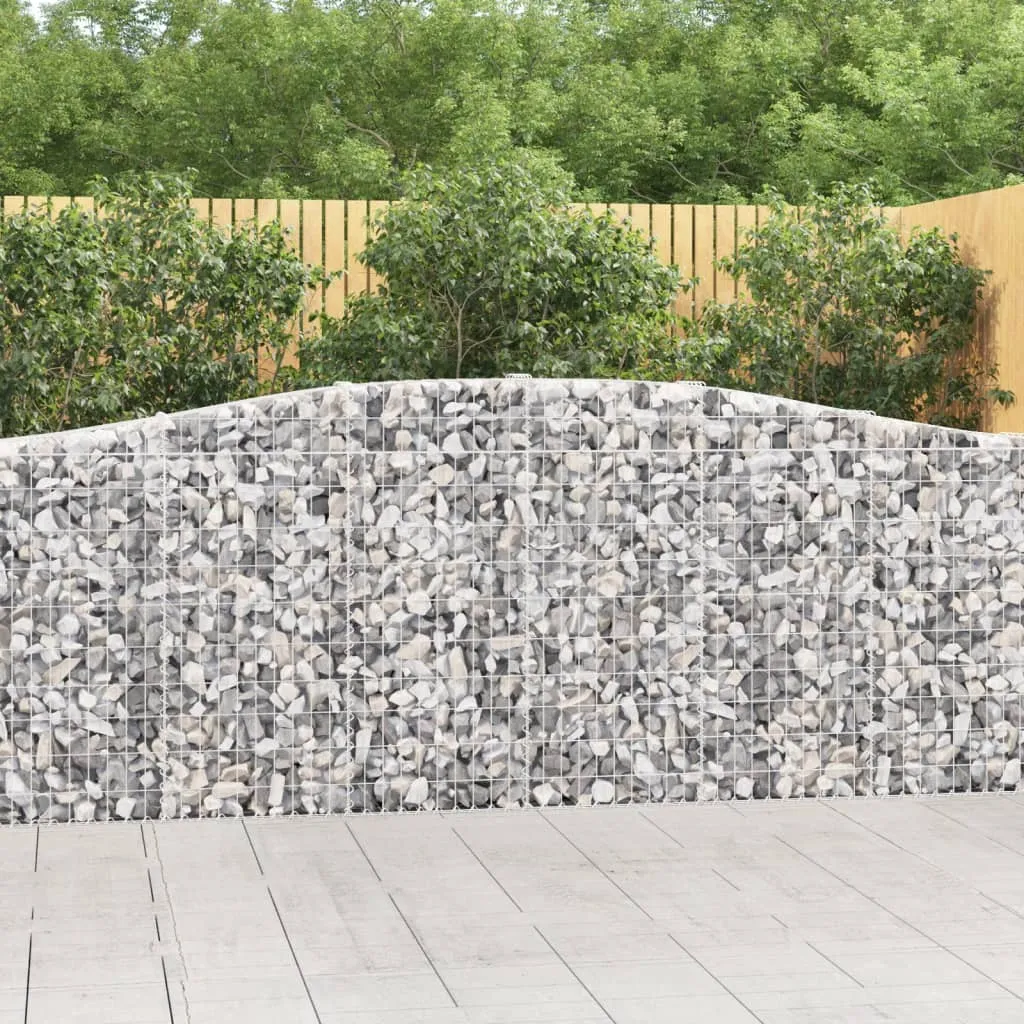vidaXL Lučne gabionske košare 4 kom 400x30x100/120cm pocinčano željezo - Venlo