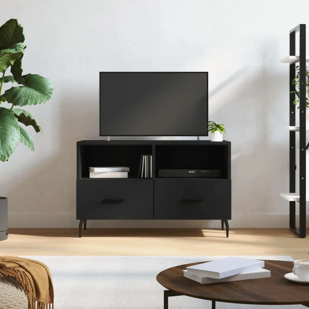 vidaXL TV ormarić crni 80 x 36 x 50 cm od konstruiranog drva - Venlo
