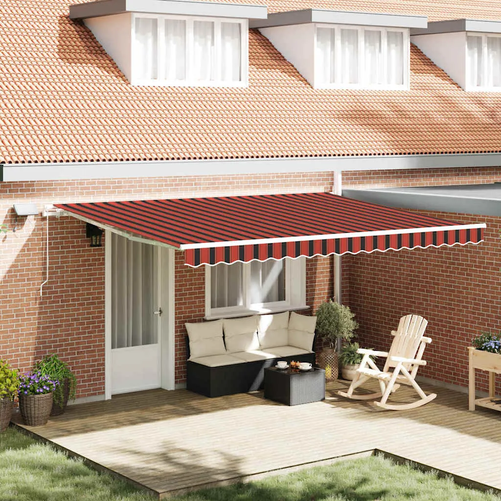 vidaXL Povlačivi tende narančasta i smeđa 450 × 350 cm - Venlo