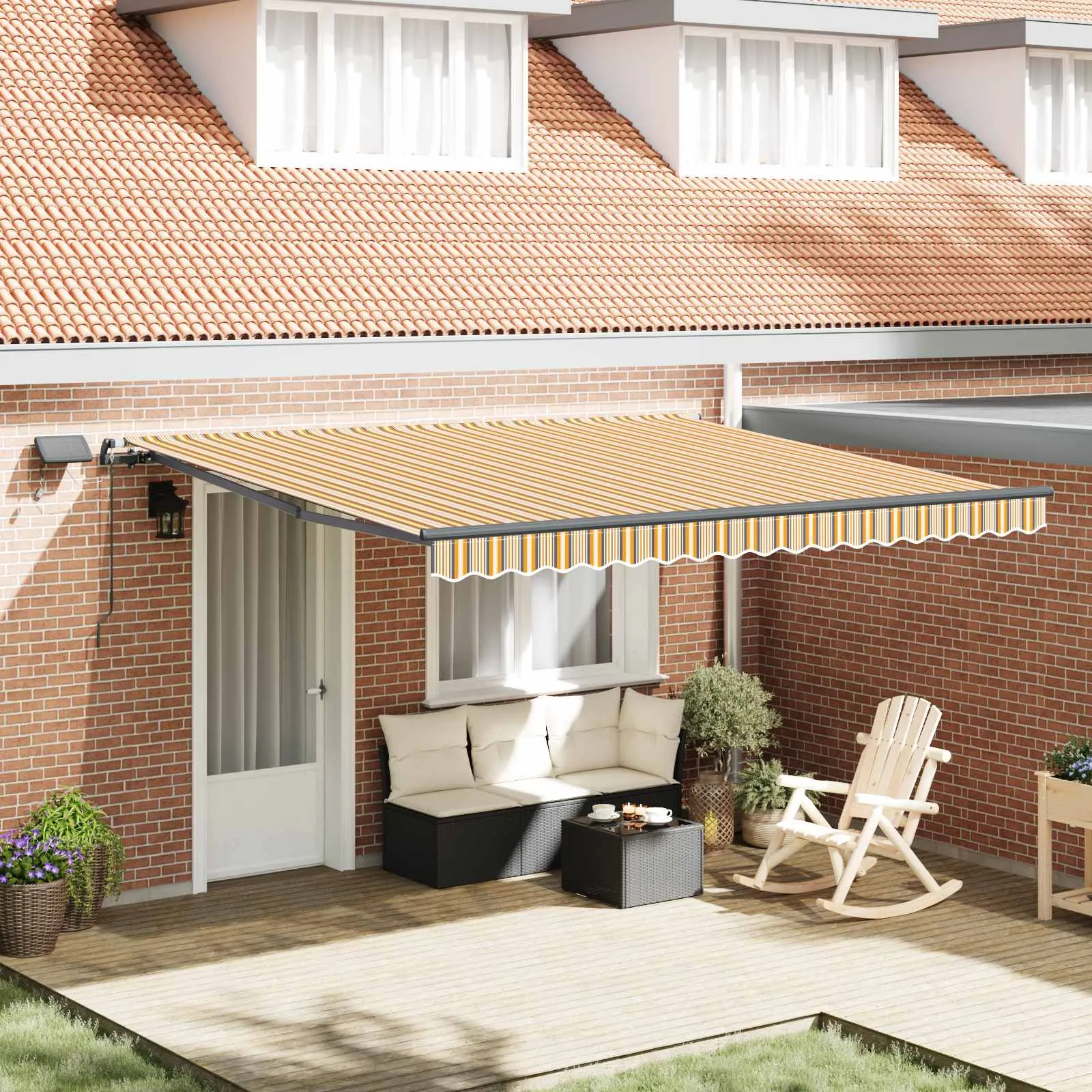 vidaXL Povlačivi tende Šareni 400 × 300 cm Tkanina i Aluminij - Venlo