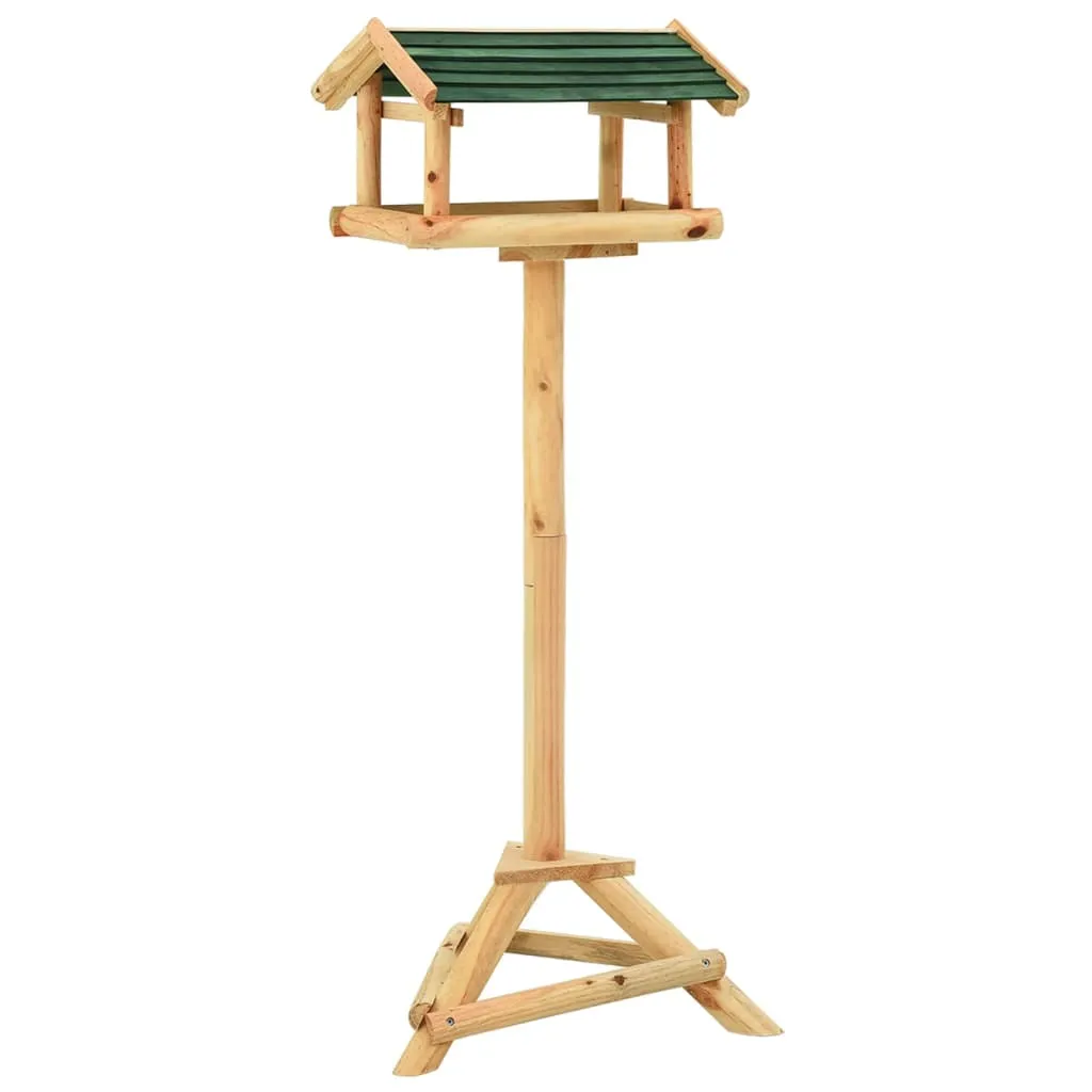 vidaXL Hranilica za ptice sa stalkom 37x28x100 cm od masivne jelovine - Venlo