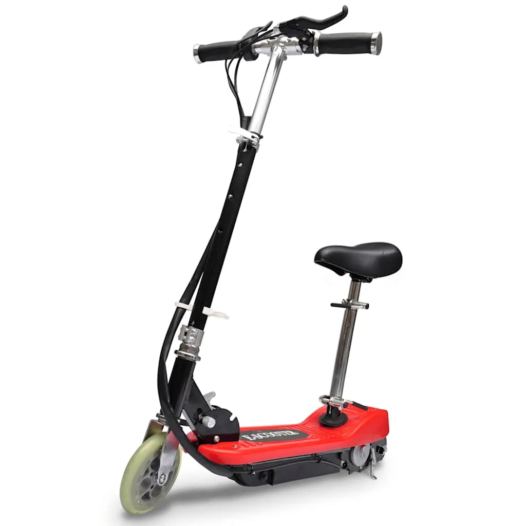 vidaxl električni romobil sa sjedalom 120 w crveni - slika 1