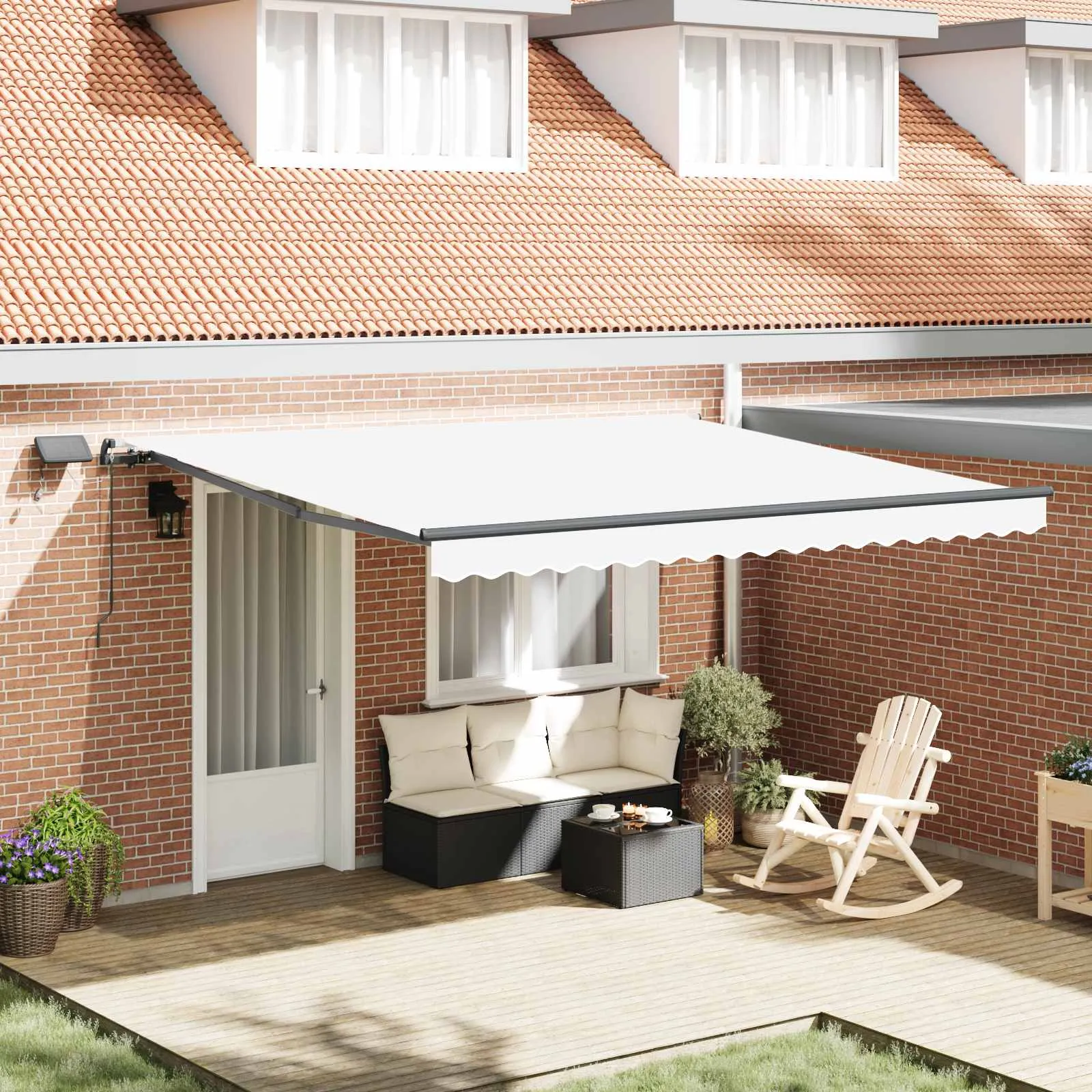 vidaXL Povlačivi tende Bijela 400 × 300 cm Tkanina i Aluminij - Venlo