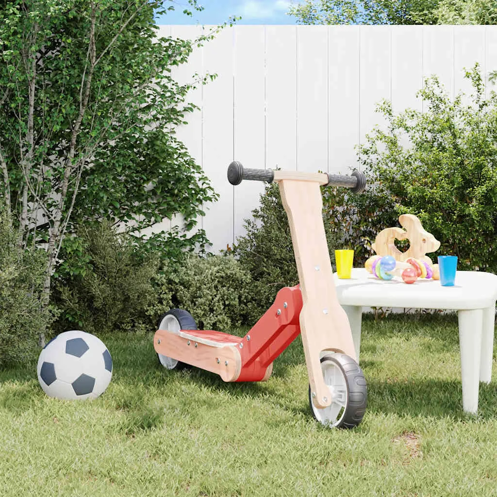 vidaxl dječji romobil 2-u-1 crveni - slika 1