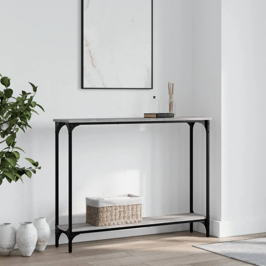 vidaXL Konzolni stol boja hrasta 100 x 22,5 x 75 cm konstruirano drvo - Venlo
