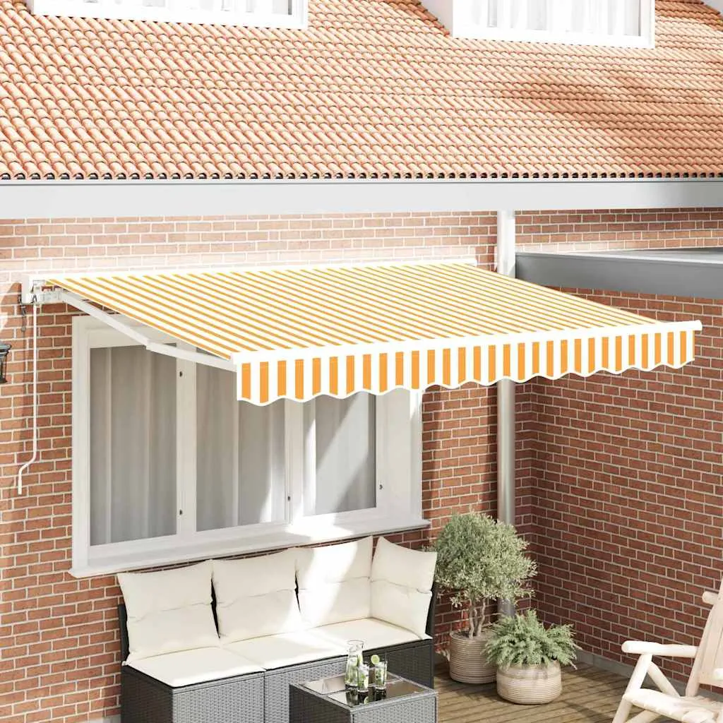 vidaXL Okvir tende Žuta i bijela 300 x 200 cm Poliester s PU premazom - Venlo