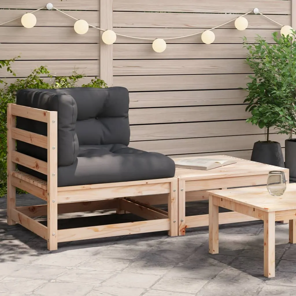 vidaXL Kutna vrtna sofa s jastucima i tabureom - Venlo