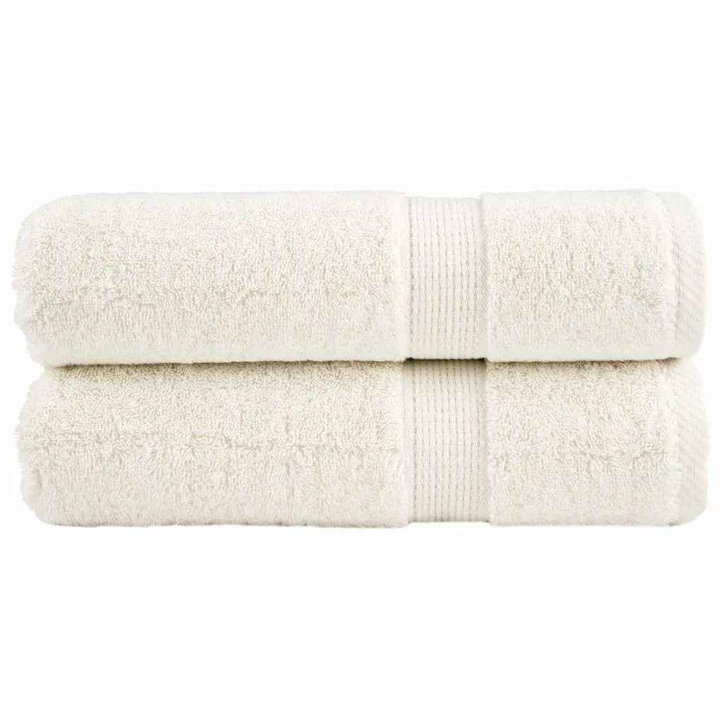 vidaxl premium ručnici za ruke solund 2 kom. krem 50x100 cm 600 g/m² - slika 1