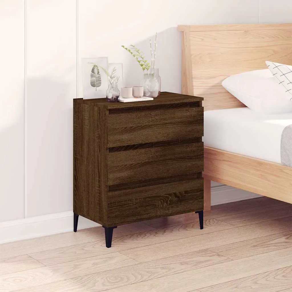vidaXL Komoda boja smeđeg hrasta 60 x 35 x 70 cm konstruirano drvo - Venlo