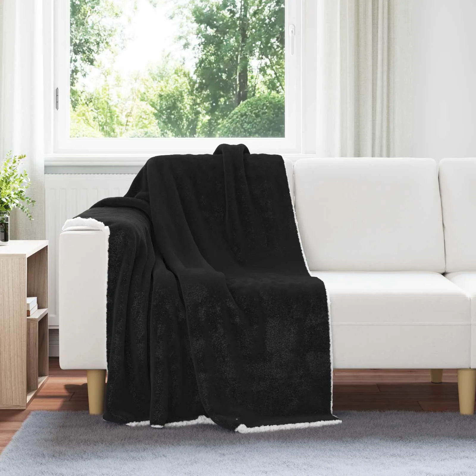 vidaXL Dekica Crna 130 x 150 cm 1 kg Runo - Venlo
