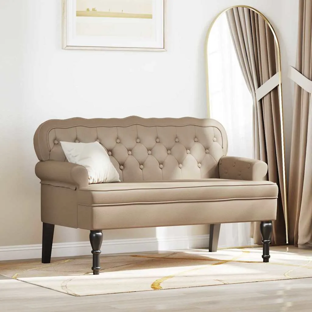 vidaXL Chesterfield klupa Boja cappuccina 119,5 x 64,5 x 75 cm - Venlo