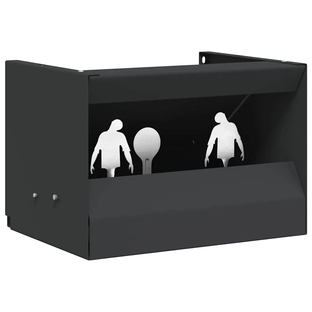 vidaxl kutija za zamku metaka crna 29 x 22 x 20 cm čelik - slika 1