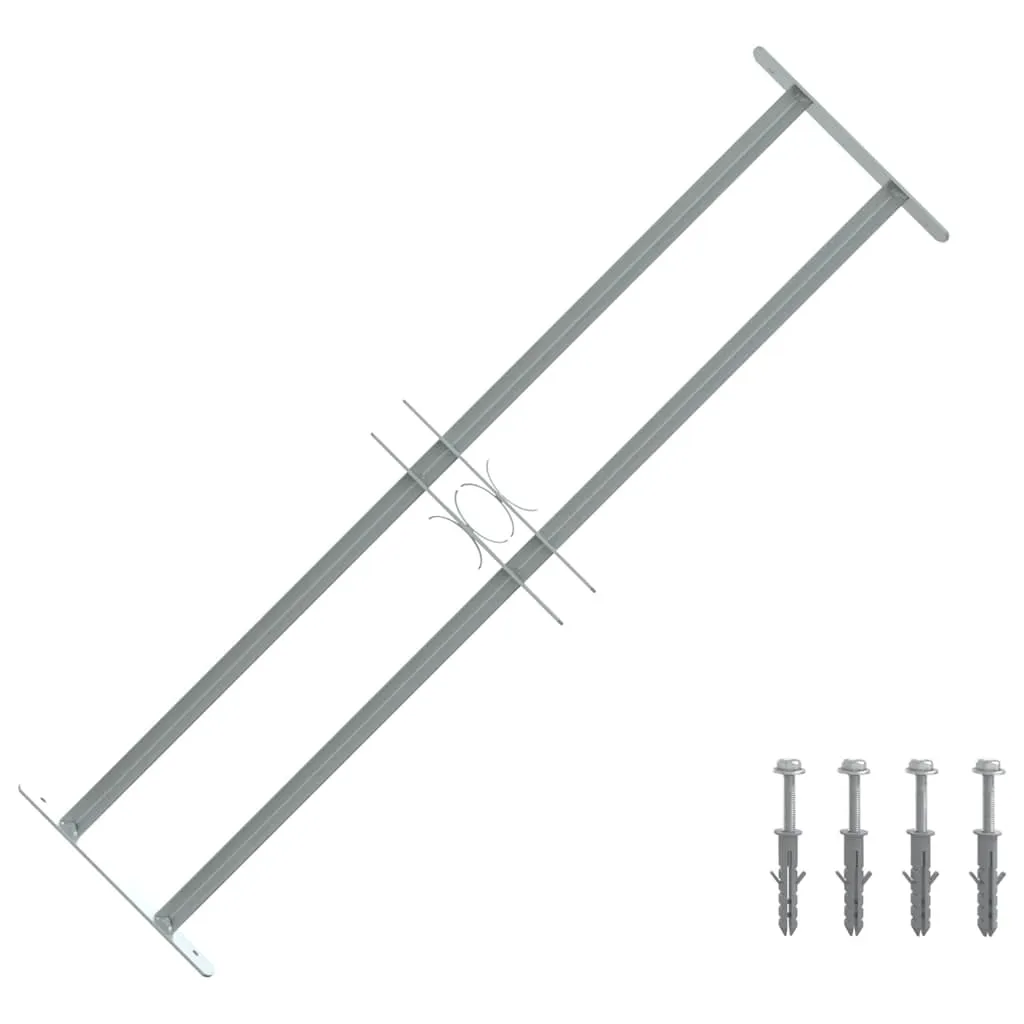 vidaXL Podesiva sigurnosna rešetka za prozore s 2 prečke 700 - 1050 mm - Venlo