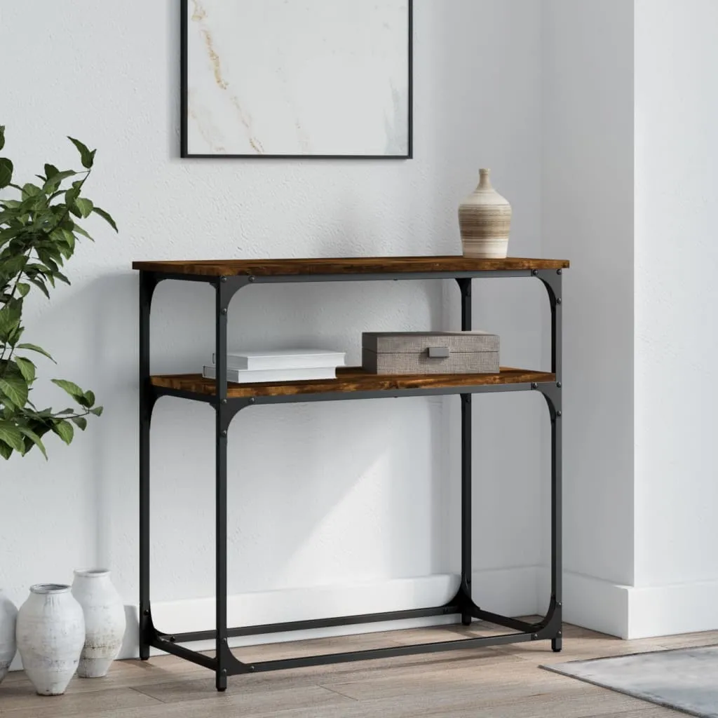 vidaXL Konzolni stol boja hrasta 75 x 35,5 x 75 cm konstruirano drvo - Venlo