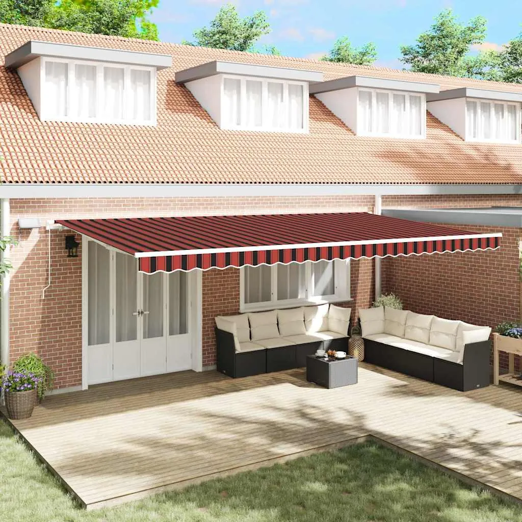 vidaXL Povlačivi tende narančasta i smeđa 600 × 300 cm - Venlo