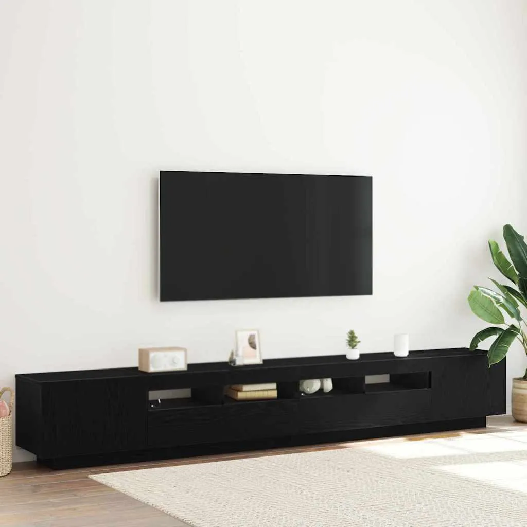vidaXL Set TV komoda 3 kom. Crna Konstruirano drvo - Venlo