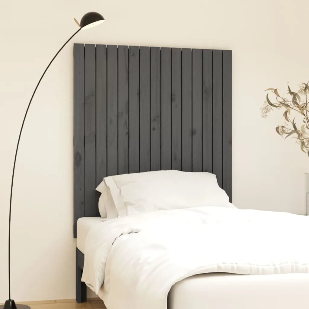 vidaXL Zidno uzglavlje sivo 95,5x3x110 cm od masivne borovine - Venlo