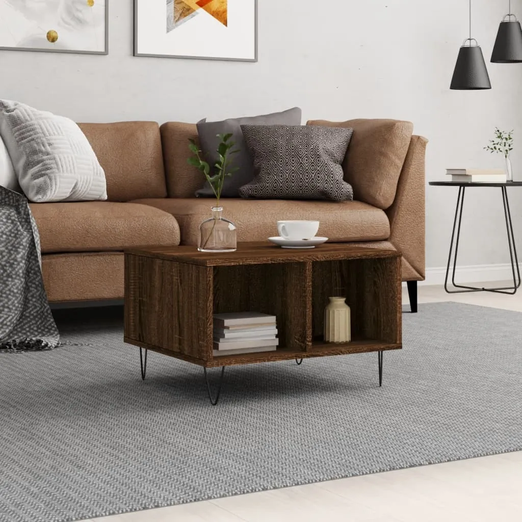 vidaXL Stolić za kavu Smeđa hrasta 60x50x36,5 cm konstruirano drvo - Venlo