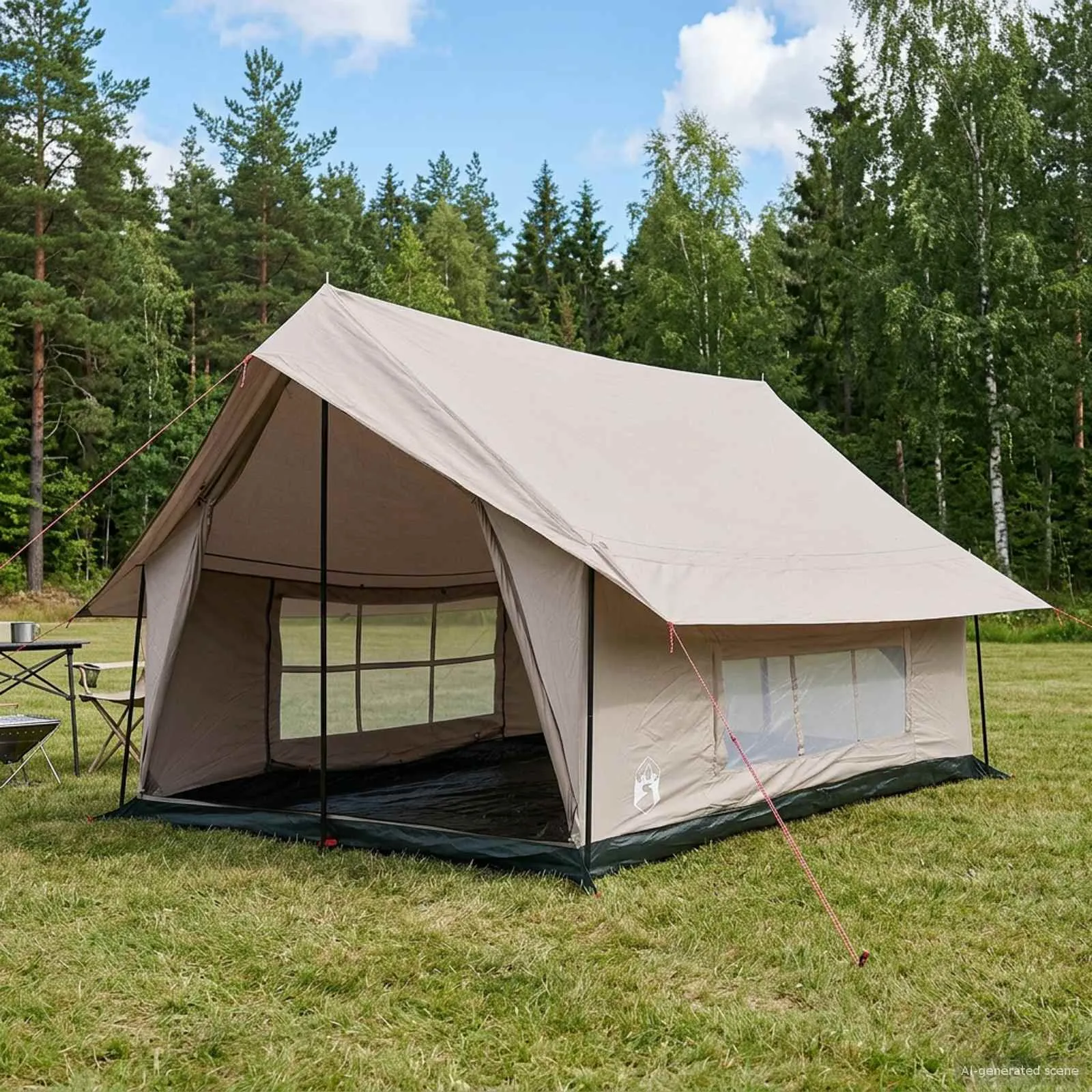 vidaxl kabinski šator krem 340 x 246 x 210 cm polipamuk - slika 1