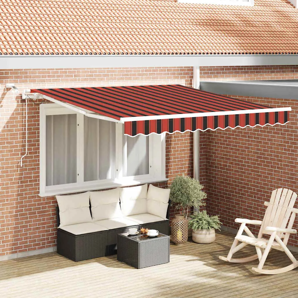 vidaXL Povlačivi tende Narančasta i smeđa 300 x 250 cm Poliester - Venlo