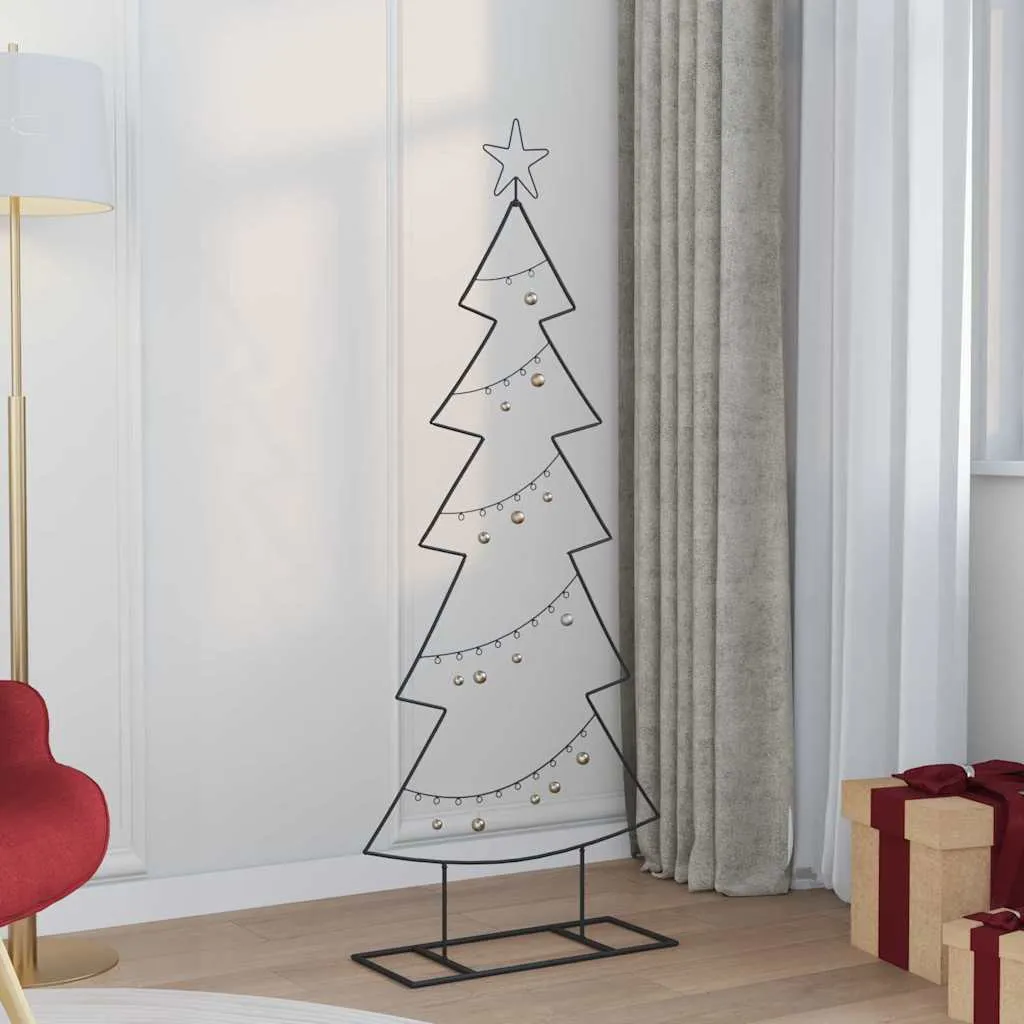 vidaxl metalna božićna jelka crna 150 cm čelik - slika 1
