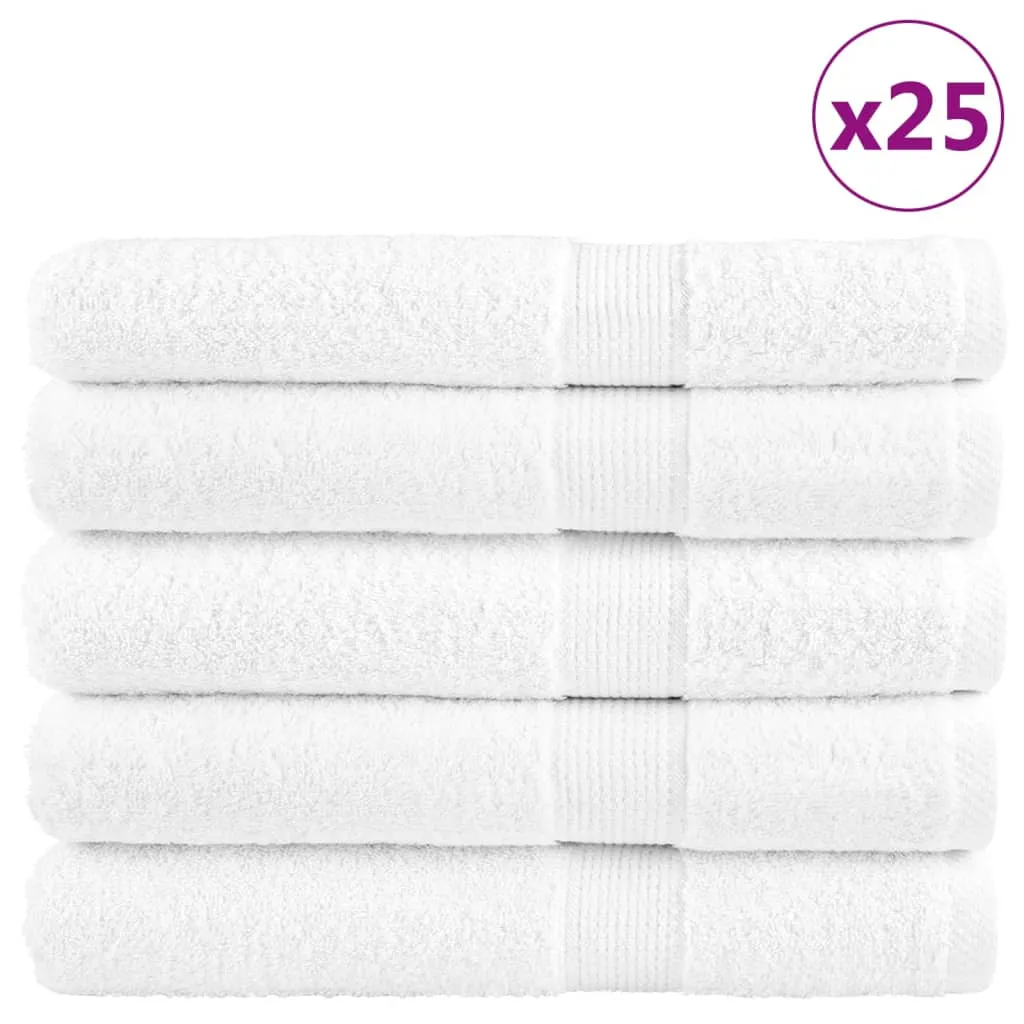 vidaxl ručnici solund 25 kom bijeli 100 x 200 cm 600 gsm - slika 1