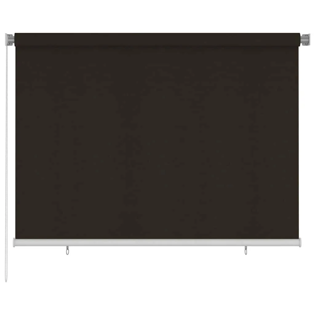 vidaXL Vanjska rolo zavjesa 205 (Š) x 140 (V) cm Smeđa HDPE - Venlo