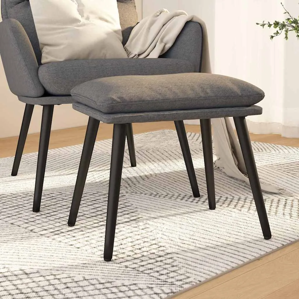 vidaxl tabure svjetlosivi 45x29,5x35 cm od tkanine - slika 1