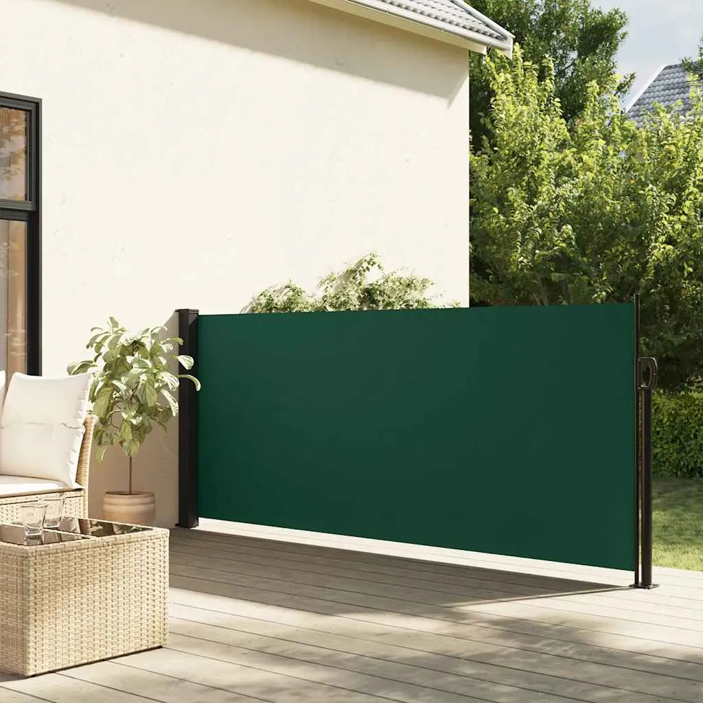 vidaxl bočna tenda na uvlačenje tamnozelena 100 x 300 cm - slika 1
