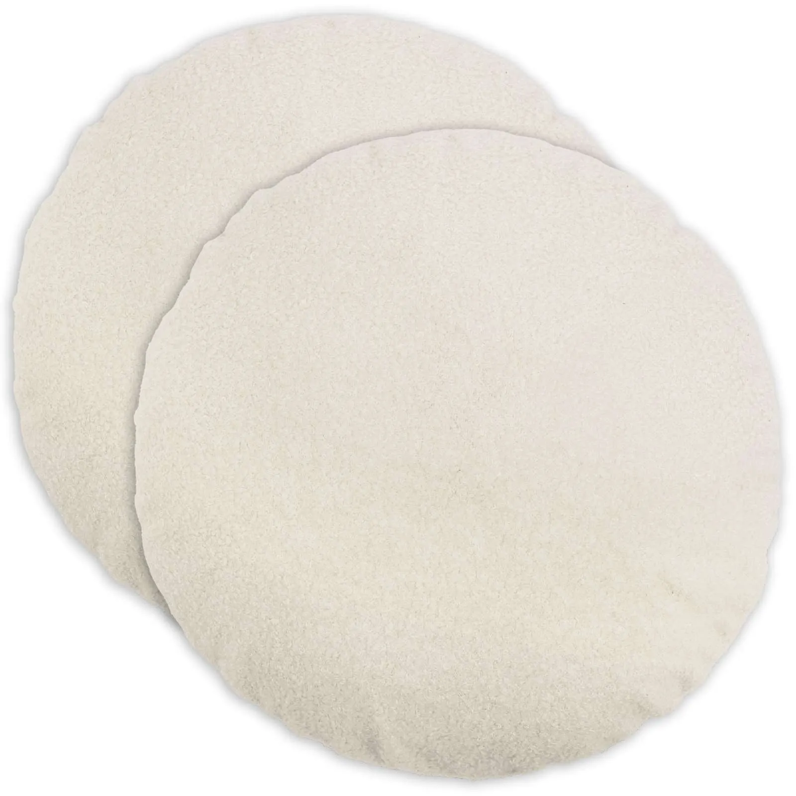 vidaxl presvlaka za jastuk 2 pcs heerlen krem ø 40 cm bouclé - slika 1