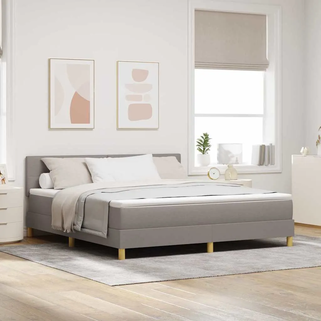 vidaXL Krevet s opruga kutije Sivo-smeđa 180 x 200 cm tkanina - Venlo