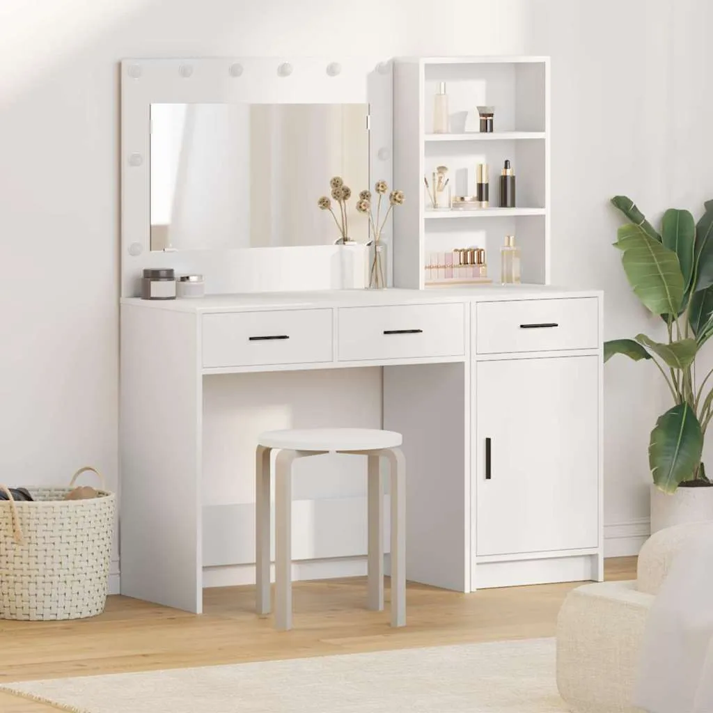 vidaXL Toaletni stol 2 kom. Bijelo 78,5 x 41 x 135 cm - Venlo