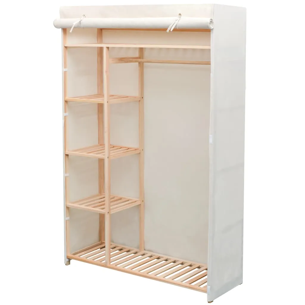 vidaXL Garderobni Ormar od Tekstila i Borovine 110x40x170 cm - Venlo