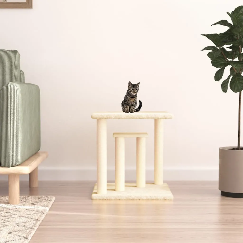 vidaxl grebalica za mačke s platformama krem 50 cm - slika 1