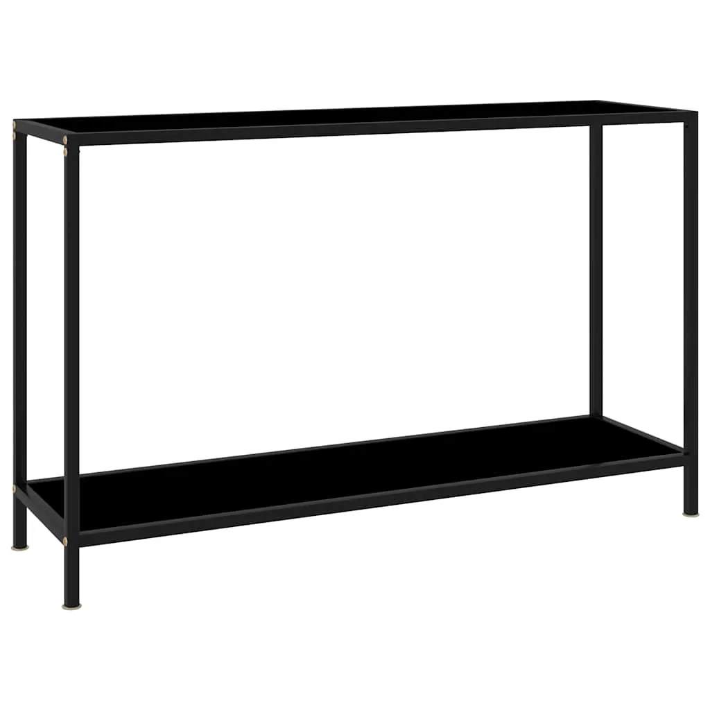 vidaXL Konzolni stol crni 120 x 35 x 75 cm od kaljenog stakla - Venlo