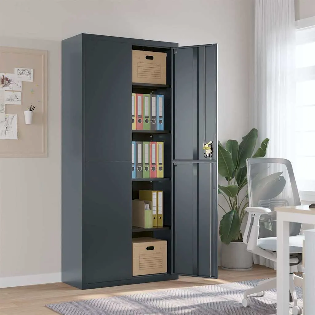 vidaXL Ormarić za spise antracit 90 x 40 x 200 cm čelični - Venlo