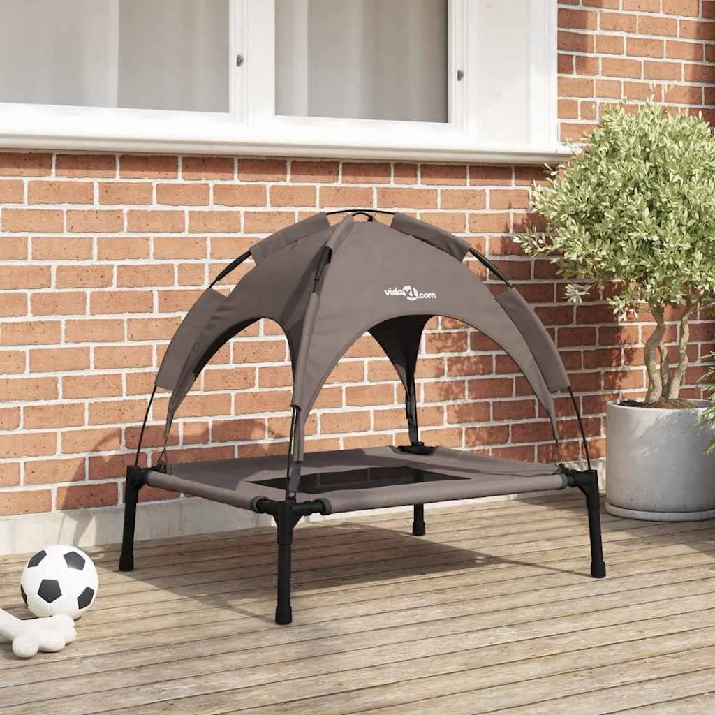 vidaxl krevet za psa smeđa 76 x 62 x 70,5 cm čelik - slika 1