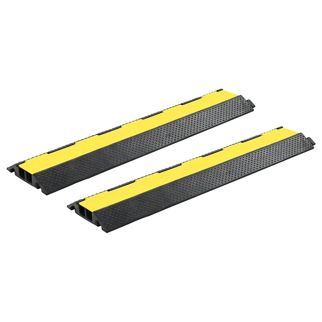vidaxl rampe za zaštitu kabela 2 kom s 2 kanala gumene 101,5 cm - slika 1