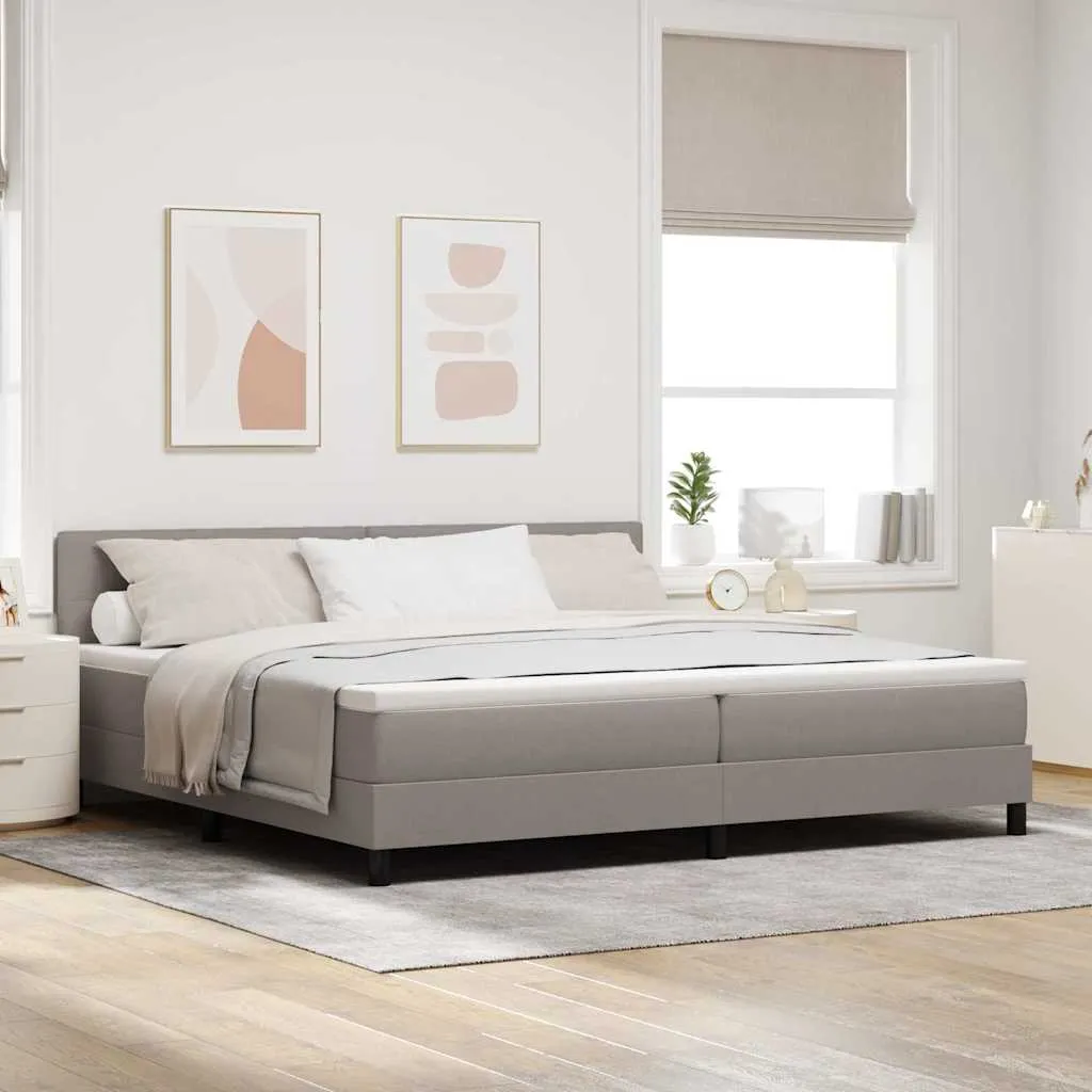 vidaXL Krevet s opruga kutije Sivo-smeđa 200 x 200 cm tkanina - Venlo