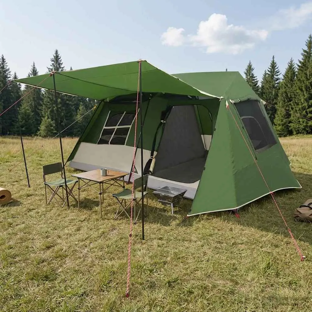 vidaxl tunelski šator zelena 400 x 278 x 182 cm - slika 1