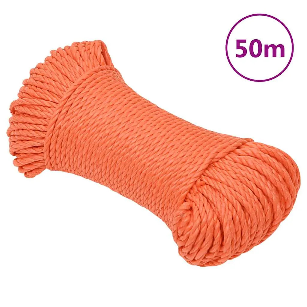 vidaxl radno uže narančasto 3 mm 50 m polipropilen - slika 1