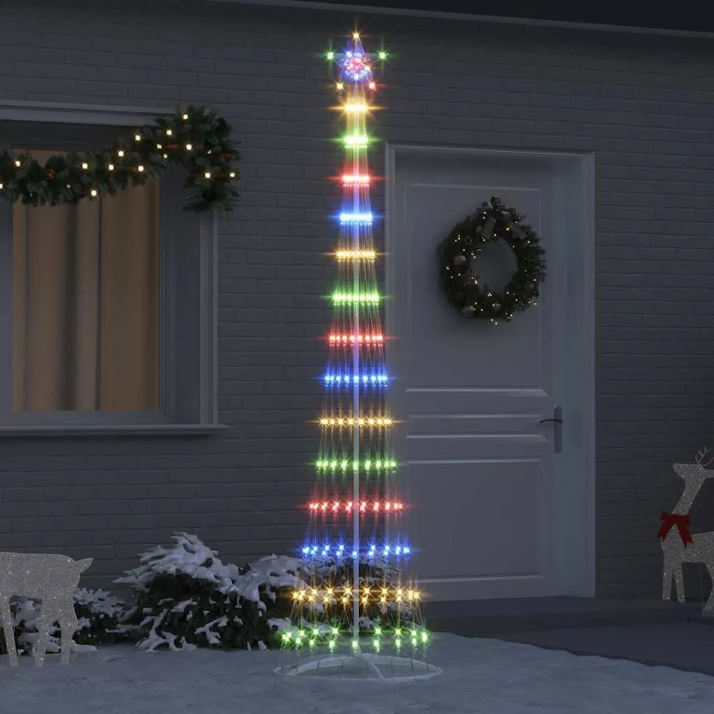 vidaxl led božićno drvce šareni 250 cm metal - slika 1